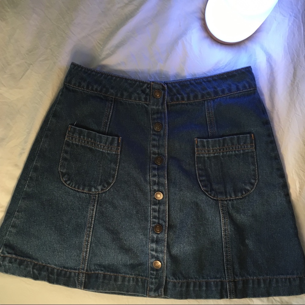 Forever21 denim button down mini skirt